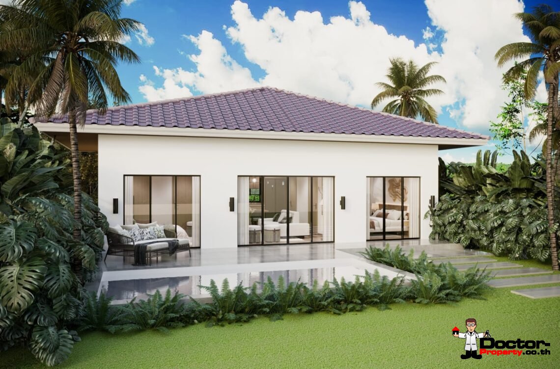 Tropical 3 Bedroom Garden Villa with Pool in Lamai, Koh Samui – For Sale